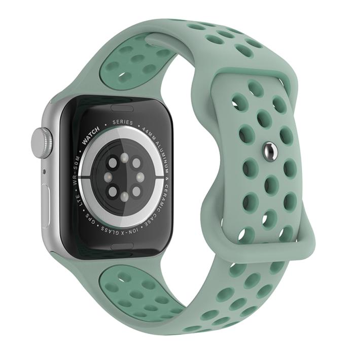 Bild 1, Sportarmband Dual-Color Apple Watch 41/40/38 mm (M/L) Grön
