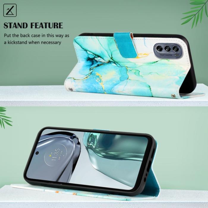 Bild 3, Motorola Moto G62 5G Fodral Marmor Grön