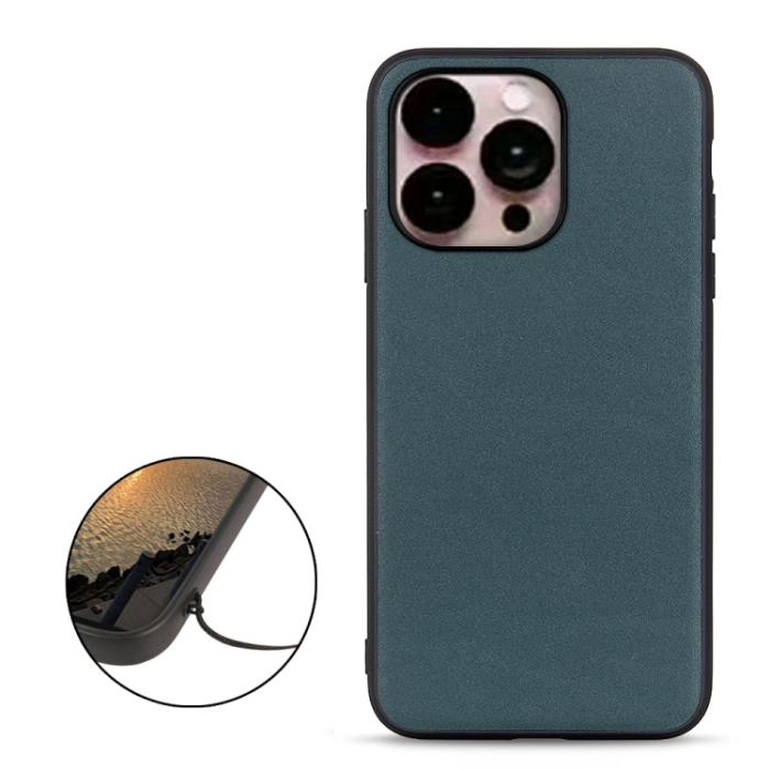 Bild 2, iPhone 14 Pro Max Skal Äkta Läder Grön