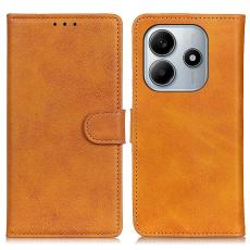 Xiaomi Redmi Note 14 4G Fodral L&auml;der Brun