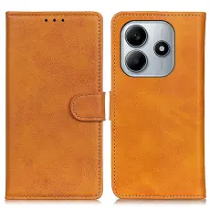 Xiaomi Redmi Note 14 4G Fodral L&auml;der Brun