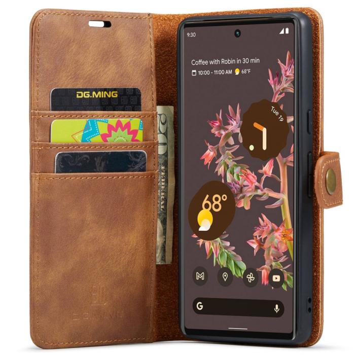 Bild 2, DG.MING Google Pixel 7 2in1 Magnet Fodral / Skal Brun