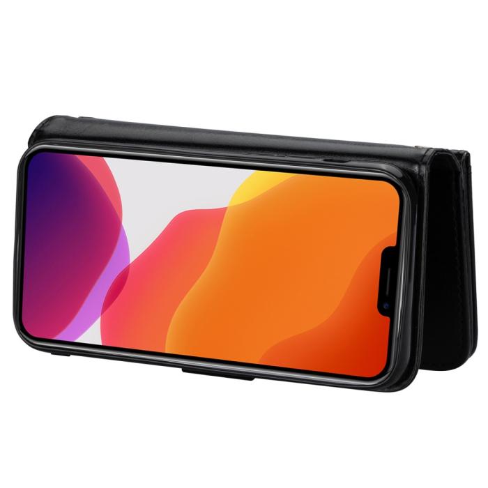Bild 5, iPhone 13 Mini - 2in1 9-korts Magnet Fodral / Skal - Svart
