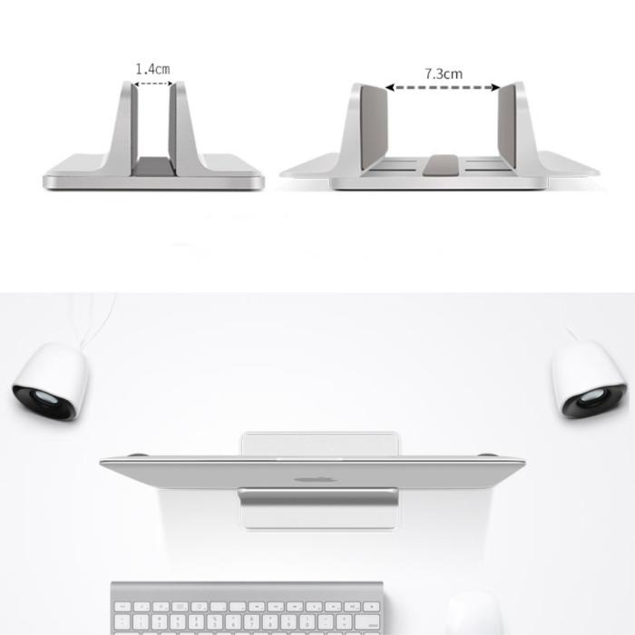 Bild 4, Vertikalt Justerbart Ställ för Laptop - Silver