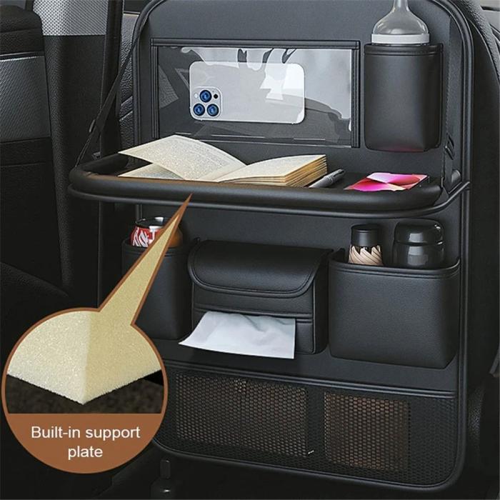 Bild 4, Bilorganisatör För Baksätet Med Utfällbart Bord Brun