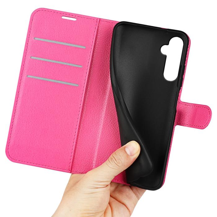 Bild 4, Samsung Galaxy S24 Plus Fodral Litchi Textur Rosa