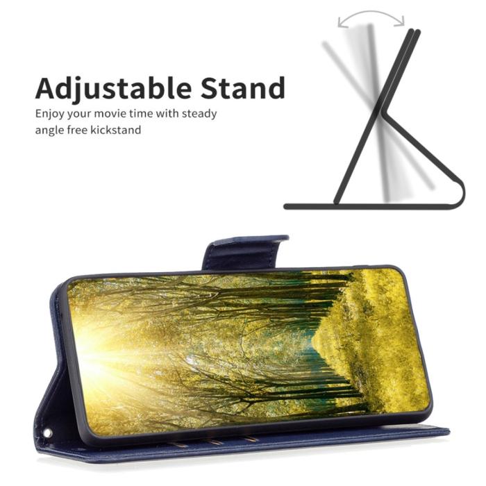 Bild 2, Samsung Galaxy A54 5G Fodral Solid Shark Läder Blå