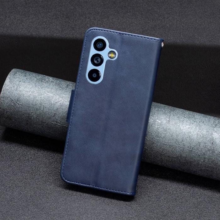 Bild 5, Samsung Galaxy A54 5G Fodral Solid Shark Läder Blå