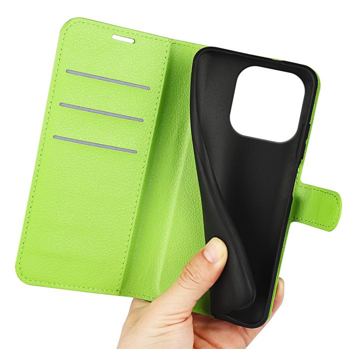 Bild 4, Motorola Moto G86 5G Fodral Litchi Läder Grön