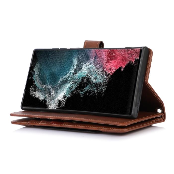 Bild 5, Samsung Galaxy S22 Ultra Fodral Multifunktionellt Brun