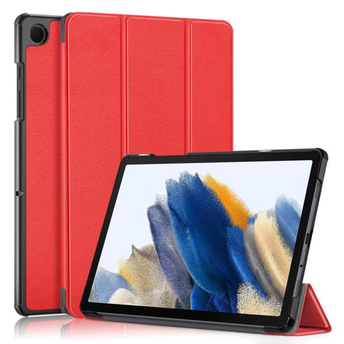 Bild 1, Samsung Galaxy Tab A9 Plus Fodral Tri-Fold PU Läder Röd
