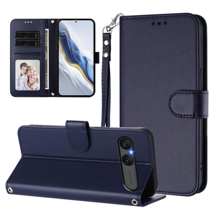 Bild 3, Sony Xperia 10 VII Plånboksfodral Läder Blå