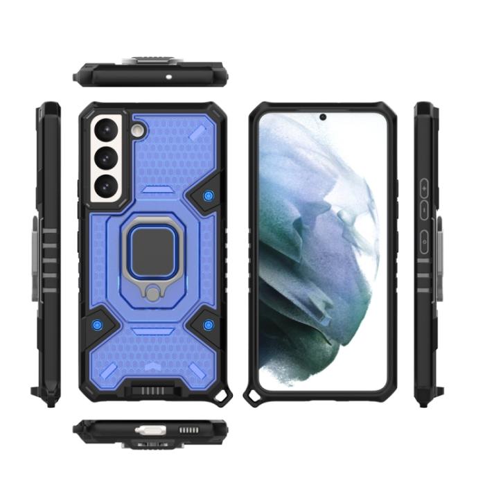 Bild 3, Samsung Galaxy S22 Skal Ring Shockproof Hybrid Blå