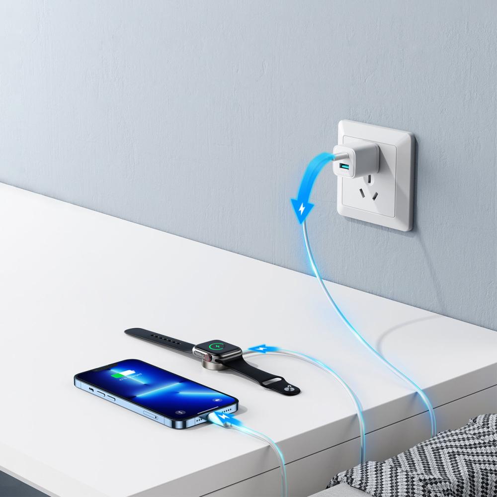 Joyroom 20W USB-C - Lightning Med Apple Watch Laddare Vit