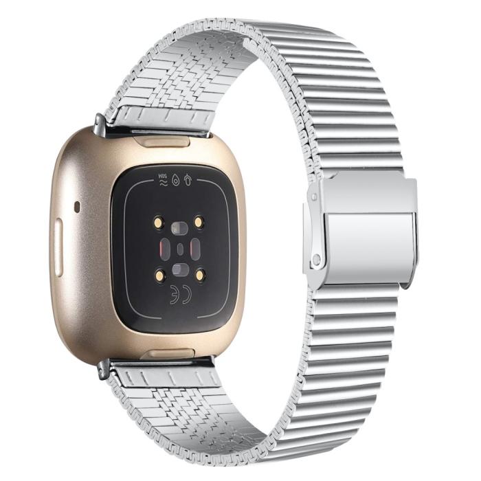 Bild 1, Fitbit Versa 4/Sense 2 Klockarmband Metall Silver