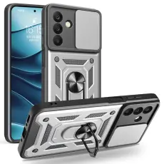 Samsung Galaxy A26 5G Skal CamShield Ring Hybrid Silver