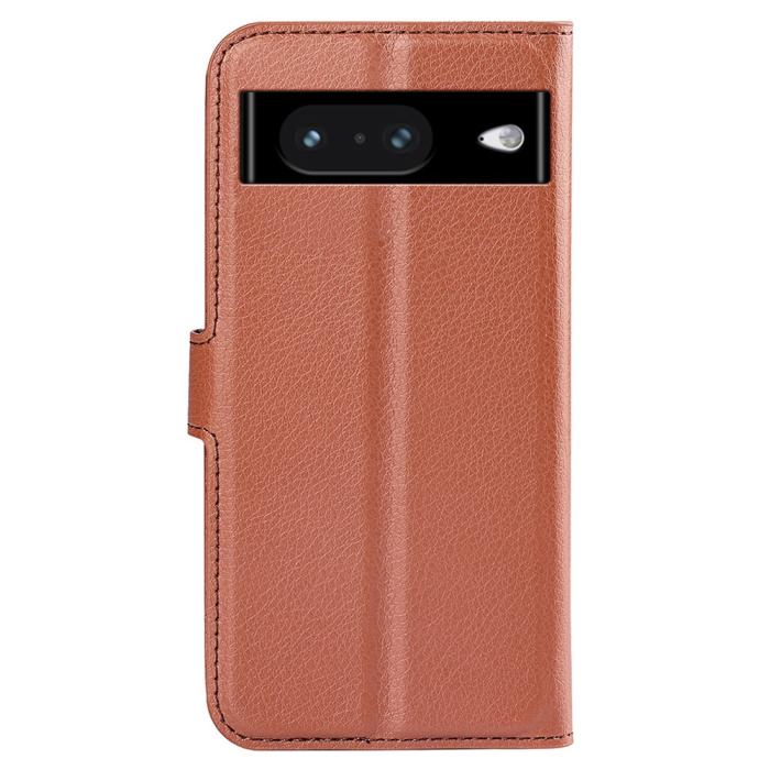 Bild 6, Google Pixel 8 Fodral Litchi Textur Brun