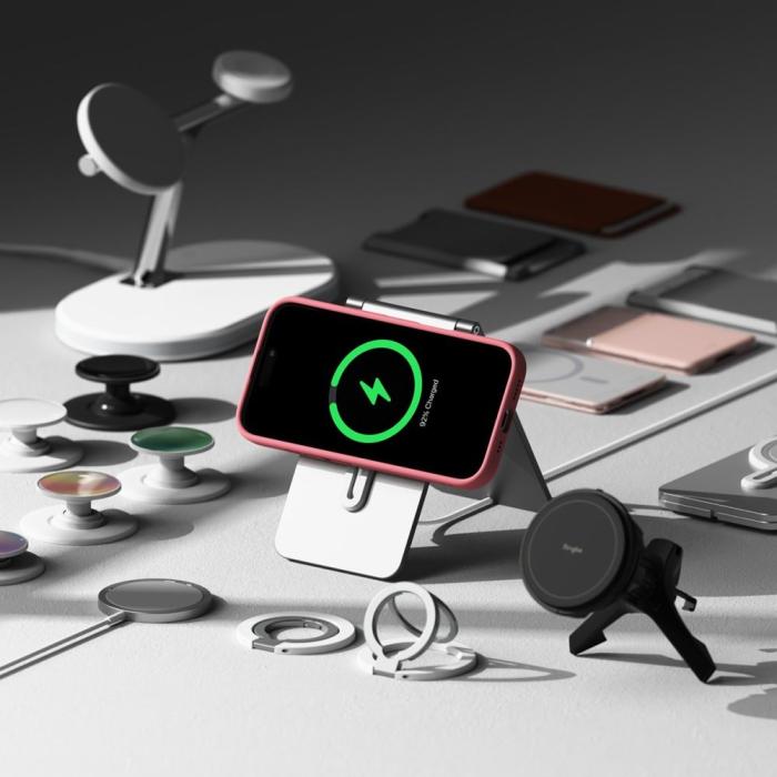 Bild 5, Ringke iPhone 16 Skal MagSafe Silikon Rosa