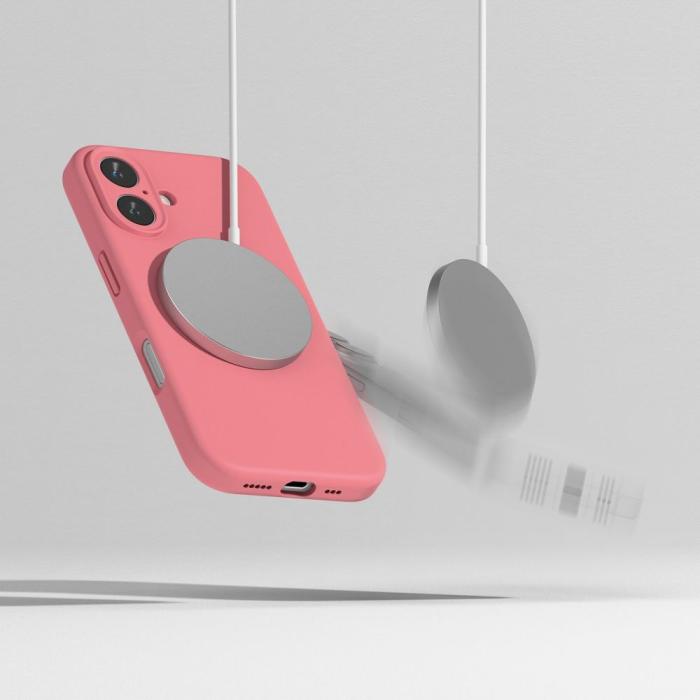 Bild 6, Ringke iPhone 16 Skal MagSafe Silikon Rosa