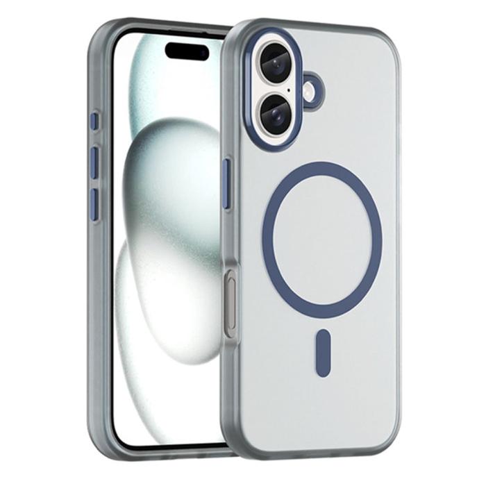 Bild 1, iPhone 16 Plus Skal MagSafe Skin Touch Matt Mörk Blå
