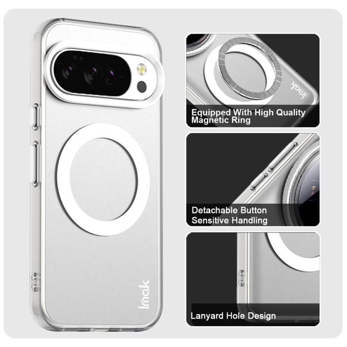 Bild 5, IMAK Google Pixel 10/10 Pro Skal MagSafe Anti Drop Vit