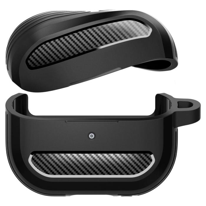 Bild 2, Spigen Samsung Galaxy Buds 3 / 3 Pro Skal Rugged Armor Matt Svart