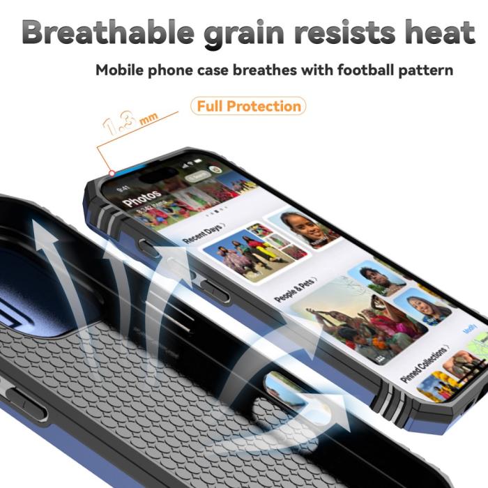 Bild 4, iPhone 16 Pro Skal CamShield Ring Hybrid Blå