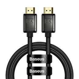 Baseus 1m 8K HD 60Hz HDMI - HDMI Nylon Kabel Svart