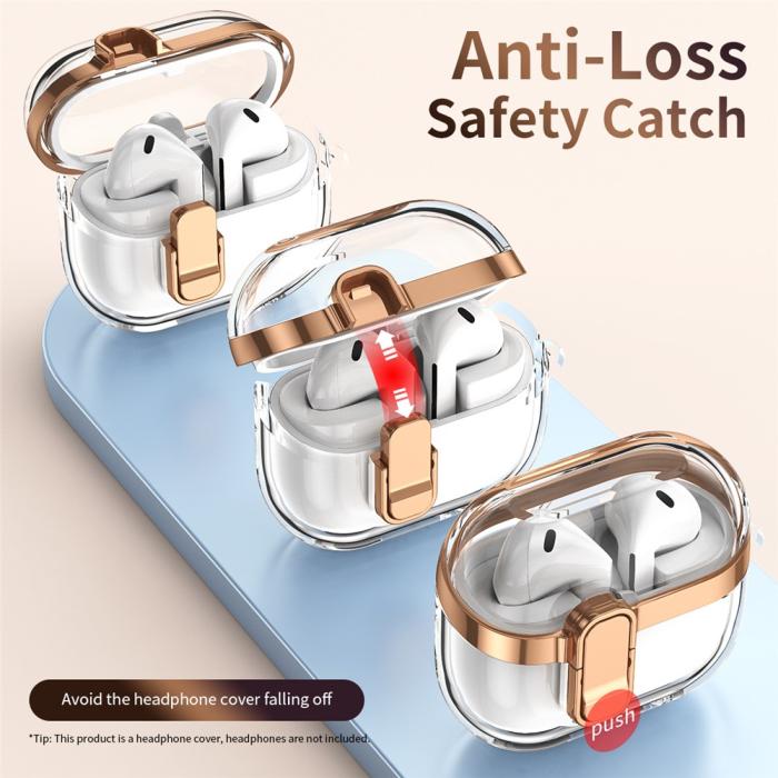Bild 3, Samsung Galaxy Buds 3/3 Pro Skal Hybrid Transparent/Svart