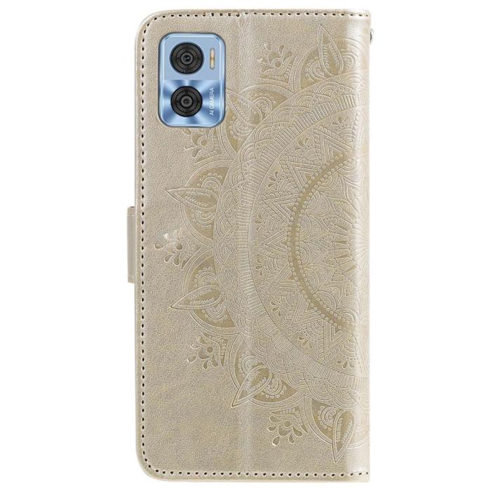 Bild 5, Motorola Moto E22i Fodral Mandala Läder Guld