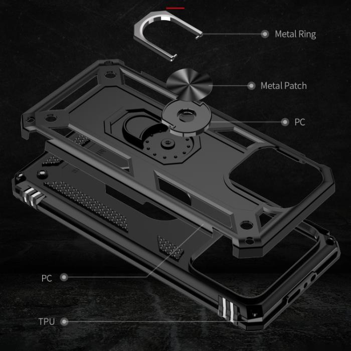 Bild 5, iPhone 15 Pro Skal Hybrid Armor Ring Svart