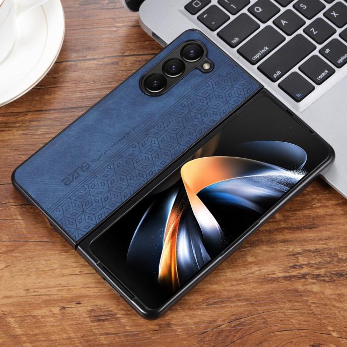 Bild 4, AZNS Galaxy Z Fold 5 Fodral Med Tryck Blå