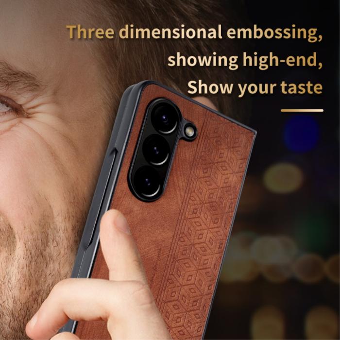 Bild 6, AZNS Galaxy Z Fold 5 Fodral Med Tryck Blå