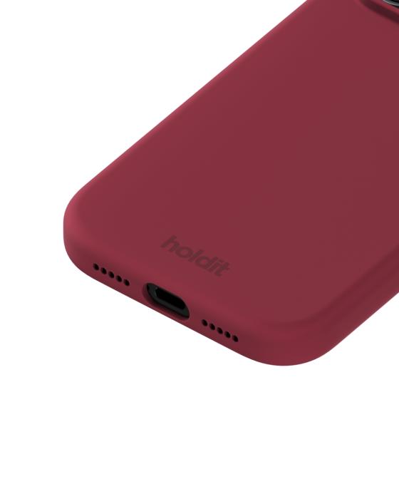 Bild 3, holdit iPhone 17 Pro Mobilskal Silikon Red Velvet