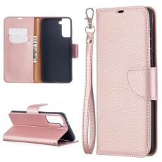 Samsung Galaxy S21 Plus - Litchi Shark Fodral - Roséguld