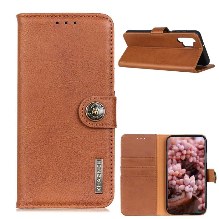 Bild 1, Samsung Galaxy A32 5G - KHAZNEH Läder Fodral - Brun