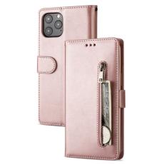 iPhone 12 / 12 Pro - Multifunktionellt Läder Fodral - Roséguld