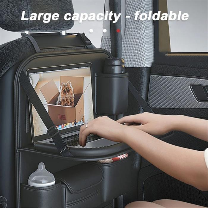 Bild 5, Bilorganisatör För Baksätet Med Utfällbart Bord Brun