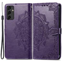 Samsung Galaxy A14 4G/5G Fodral Mandala Läder Lila