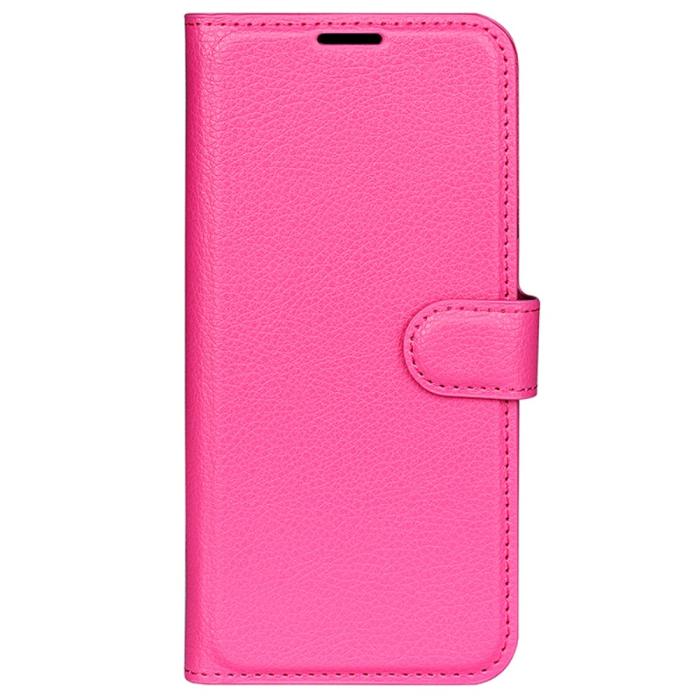 Bild 5, Samsung Galaxy S24 Plus Fodral Litchi Textur Rosa