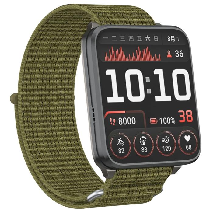 Bild 3, Garmin Venu X1 Armband Nylon Loop Oliv Grön