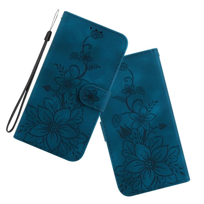 Bild 5, Xiaomi 14 Fodral Blommigt Tryck Mörk Blå