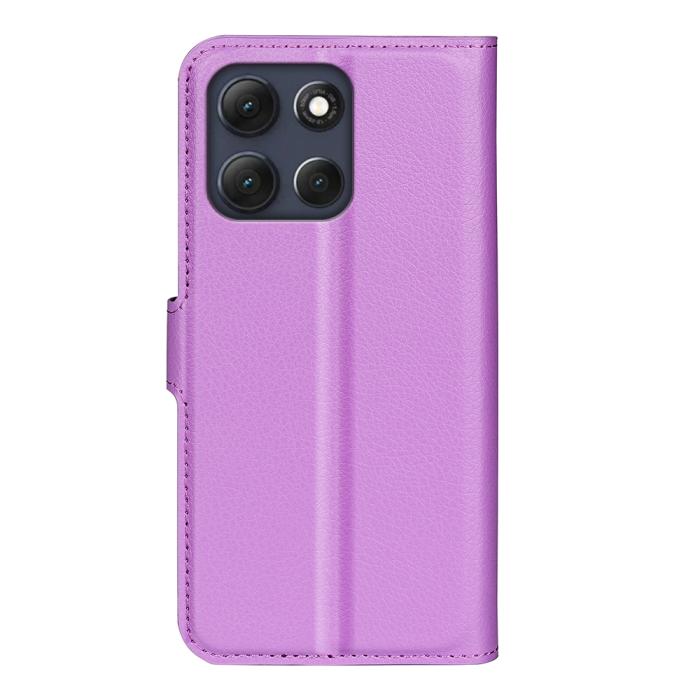 Bild 3, Motorola Moto G86 5G Fodral Litchi Läder Lila