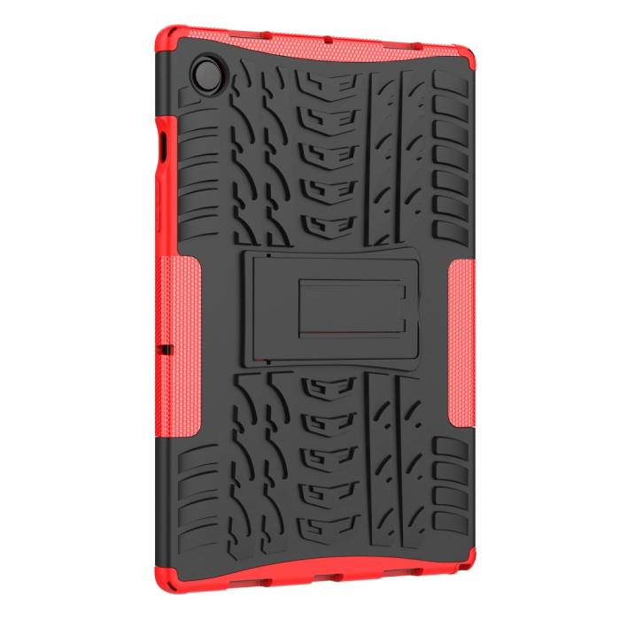 Bild 3, Samsung Galaxy Tab A8 10.5 (2021) Skal Rugged Kickstand Armor Röd