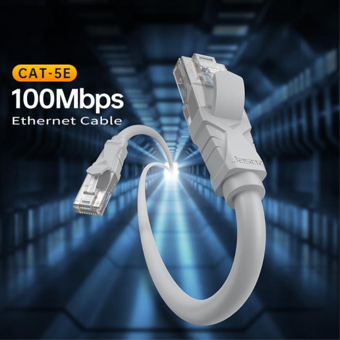 Bild 2, JASOZ 5m Cat5e RJ45 UTP Nätverkskabel Grå