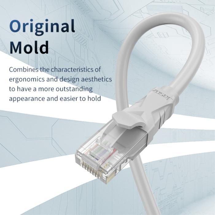 Bild 5, JASOZ 5m Cat5e RJ45 UTP Nätverkskabel Grå