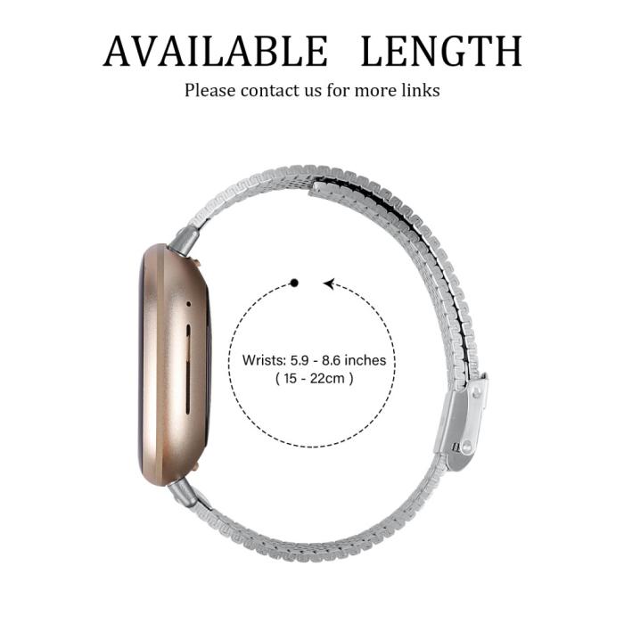 Bild 6, Fitbit Versa 4/Sense 2 Klockarmband Metall Silver