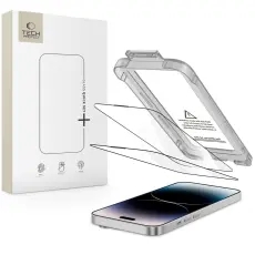 Tech-Protect iPhone 14 Pro 2-PACK Sk&auml;rmskydd Quick Set+ Svart