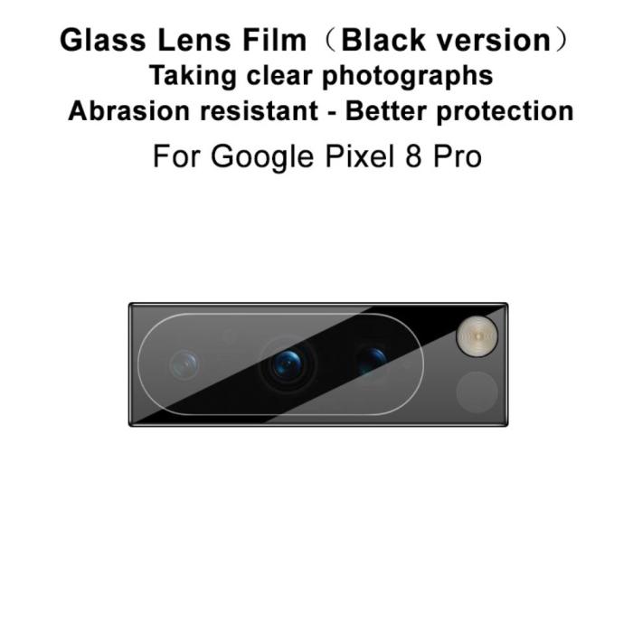 Bild 2, IMAK Google Pixel 8 Pro Linsskydd Härdat Glas Svart