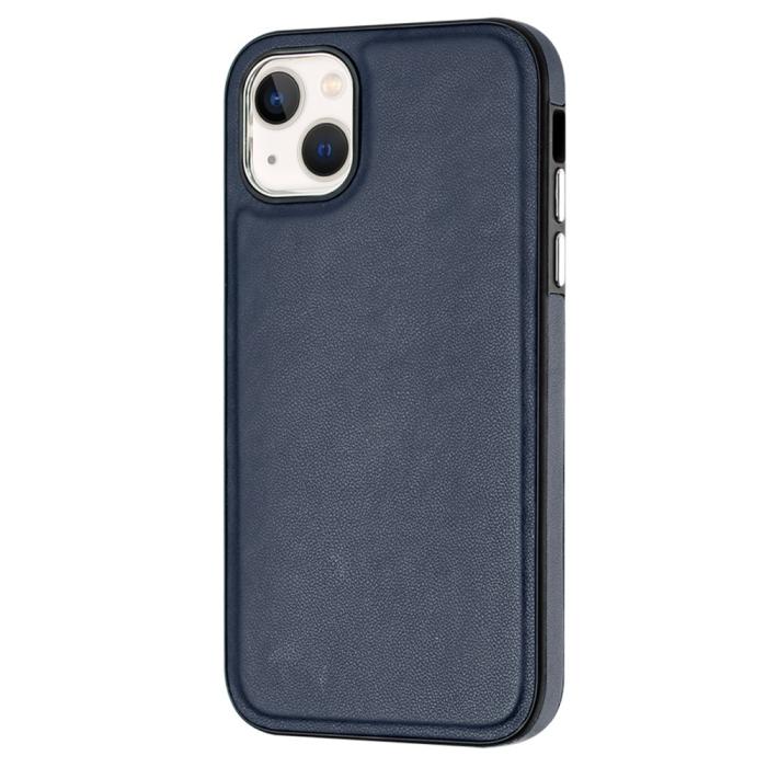 Bild 1, iPhone 15 Skal Läderbelagt Safirblå